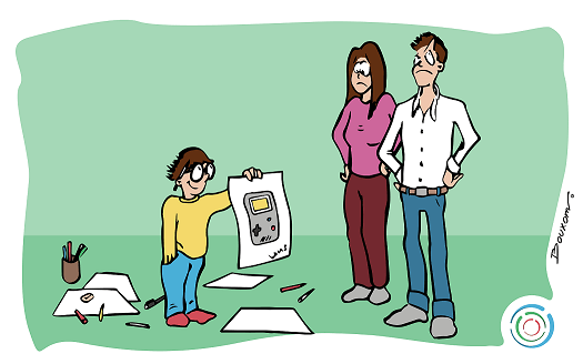 Maman, Papa, je sais dessiner... une Nintendo Game Boy !